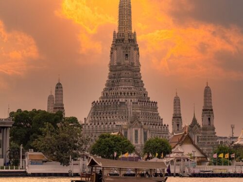Wat Arun Or Temple Of Dawn In Bangkok Thailand